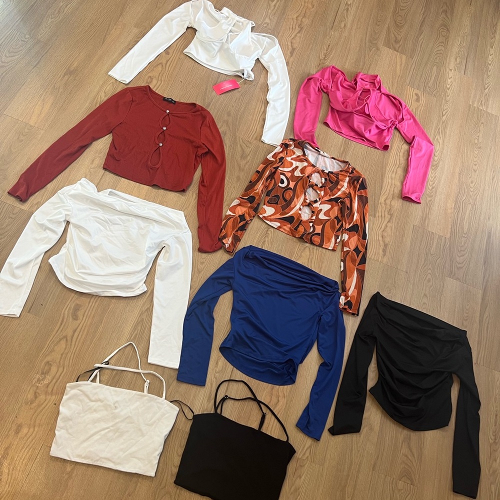 Shein Long sleeve crop top bundle